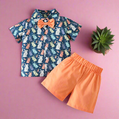 Easter Boys Cotton Gentleman's Shirt Set of Two