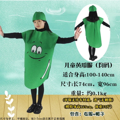 Children's Fruit and Vegetable Costume Environmental-Friendly