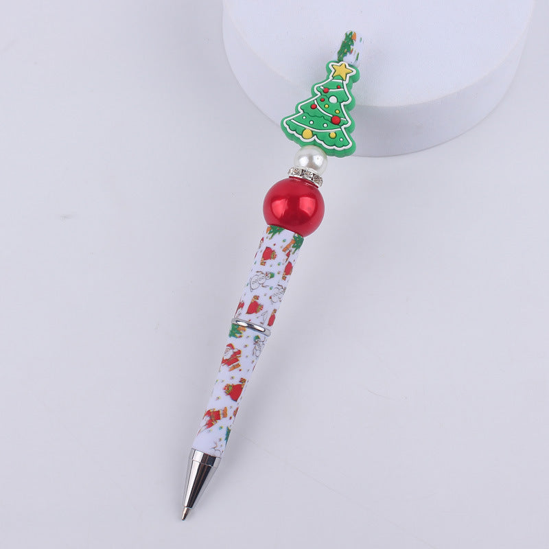 Cute Cartoon Christmas Silicone Bead Creative BallPoint