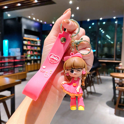Cartoon Dancing Little Girl Cute Keychain Creative Keychain