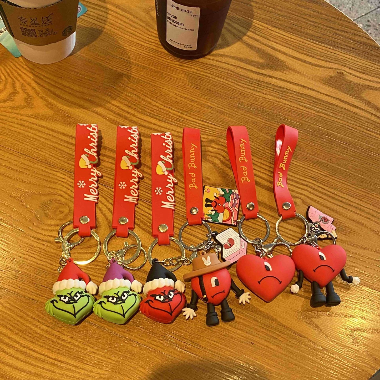 Christmas Cartoon PVC Soft Keychain Creative Keychain
