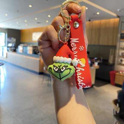 Christmas Cartoon PVC Soft Keychain Creative Keychain