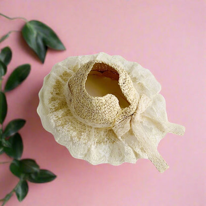 Children's Empty Straw Hat with Bow