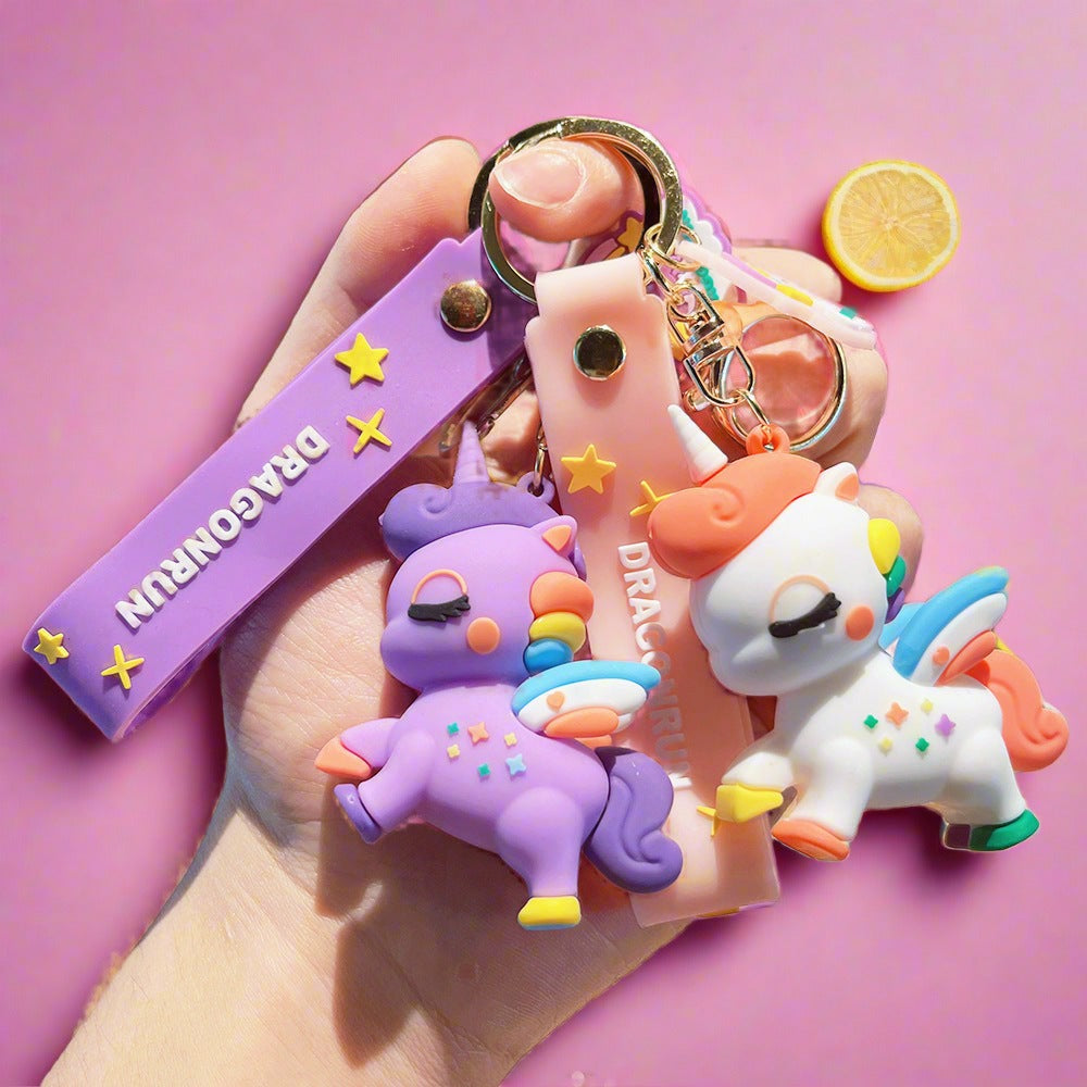 Cartoon Cute Unicorn PVC Keychain Cute Keychain