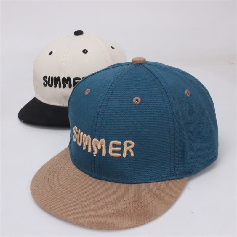 Cotton Polyester Letter Flat Edge Children's Baseball Hat