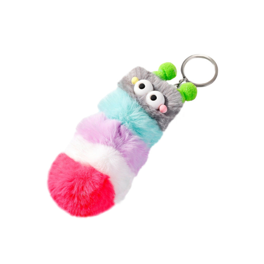 Cute Caterpillar Keys Plush Keychains
