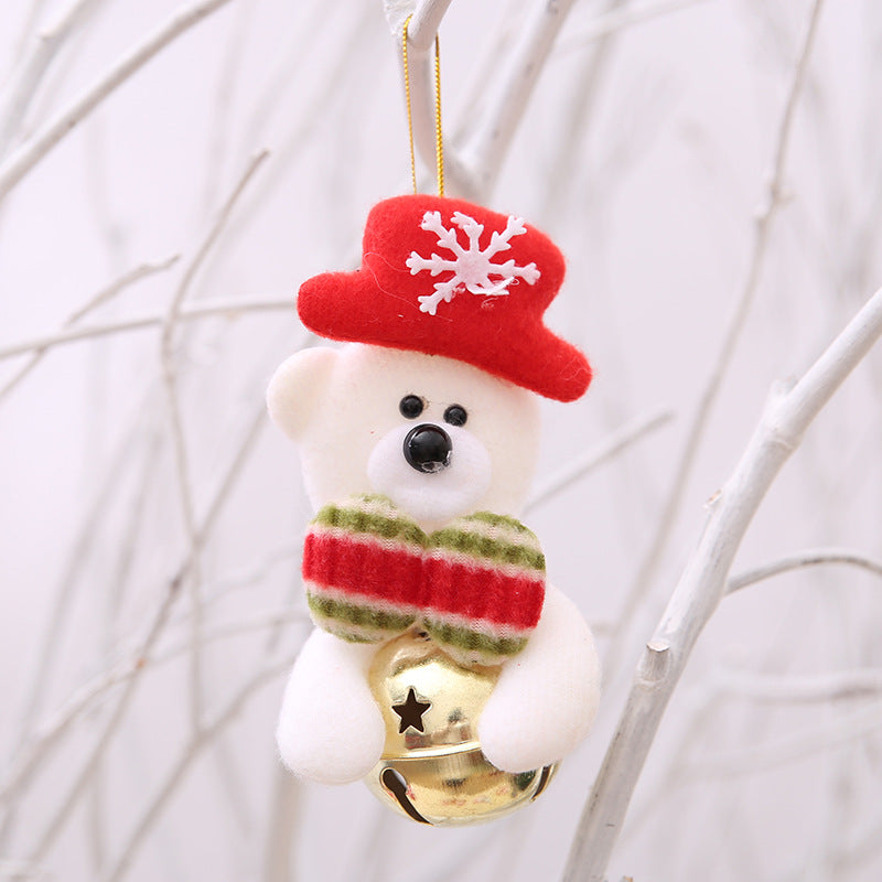 Polyester Christmas Tree Doll Bell Pendant