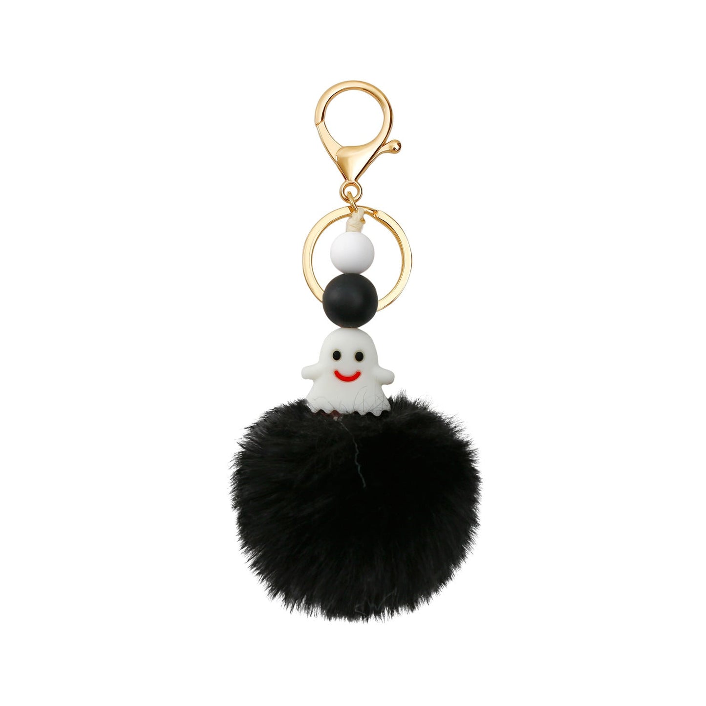 Silicone Ghost Fur Ball Doll Keychain