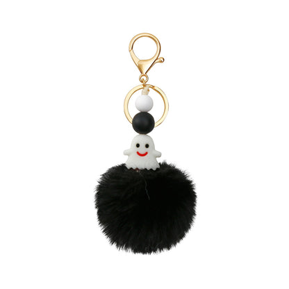 Silicone Ghost Fur Ball Doll Keychain