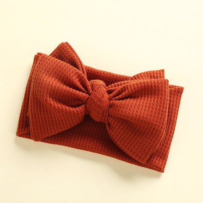 Wholesale Big Bow Baby Double Layer Waffle Headband