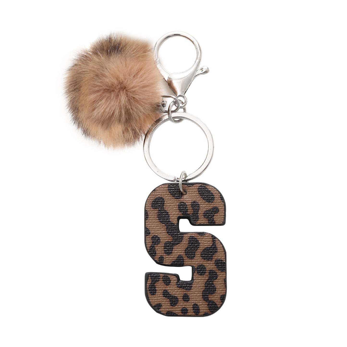 Western Cowboy Leopard Leather Keychains