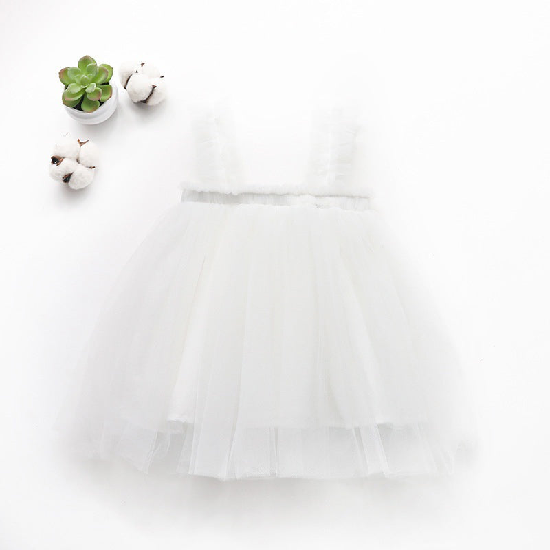 Girls Sling Princess Dress Summer Tutu Skirt