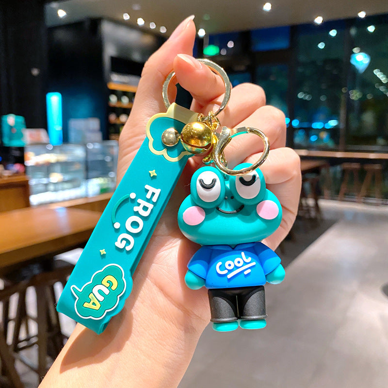 Cartoon Frog PVC Soft Glue Keychain Creative Keychain