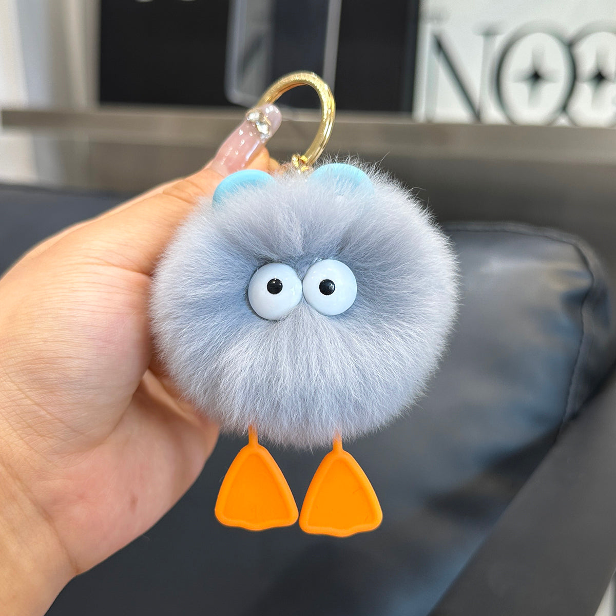 Duck Plush Ball Keychain