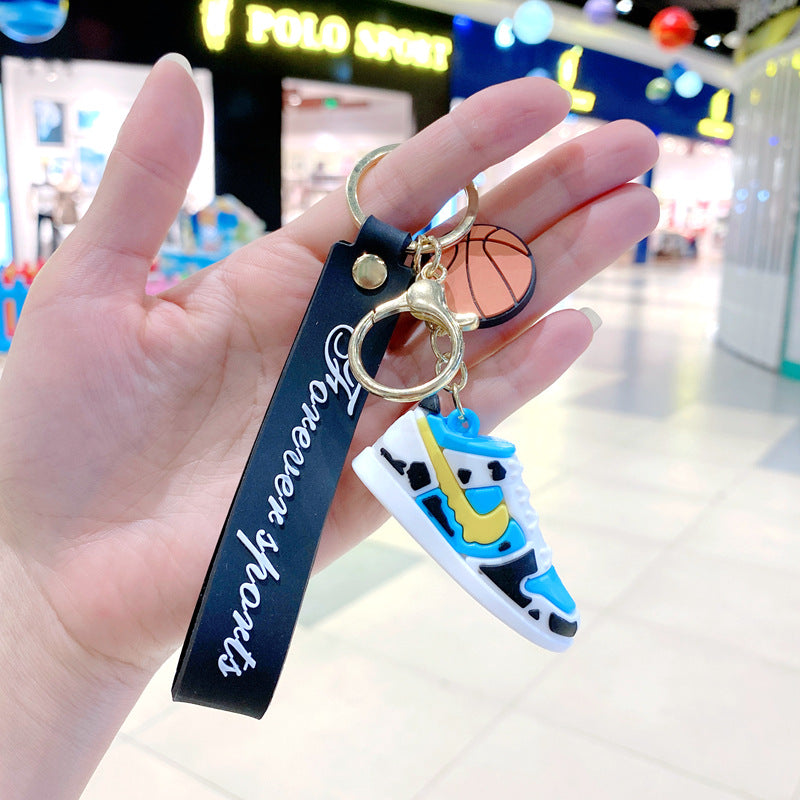 Silicone Basketball Schoolbag Jersey Creative Keychain