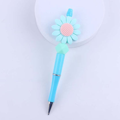 Cartoon Flower Silicone Handmade Beaded Ballpoint Pen
