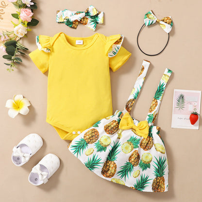 Kids Solid Color Suspenders Polyester Baby Clothes