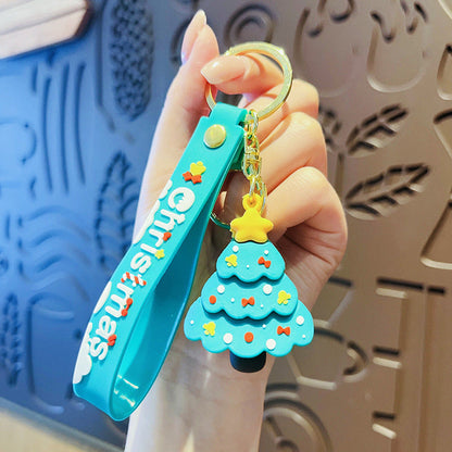 Cartoon Christmas PVC Soft Keychain Creative Keychain