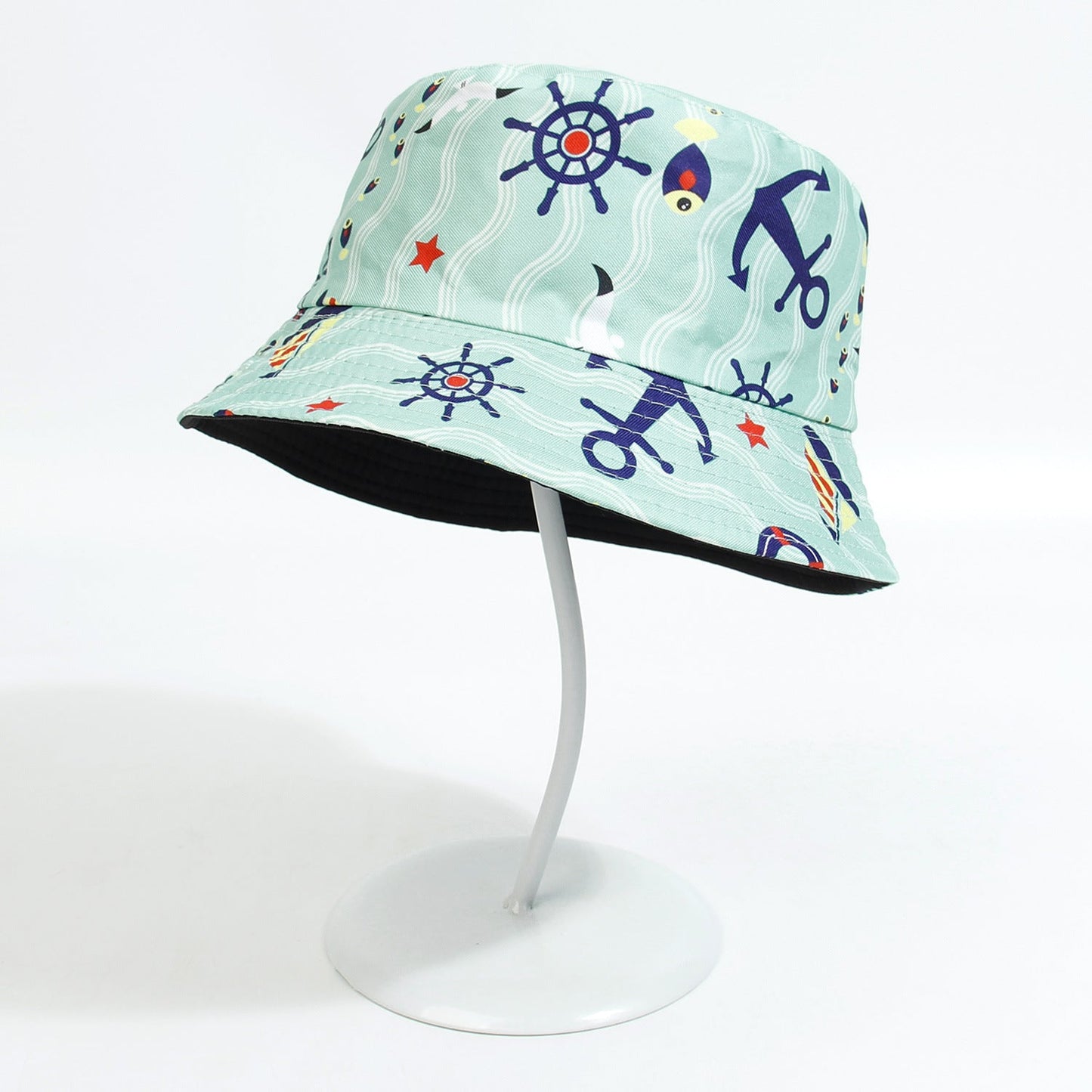 Cotton Polyester Cartoon Rainbow Kids Bucket Hat
