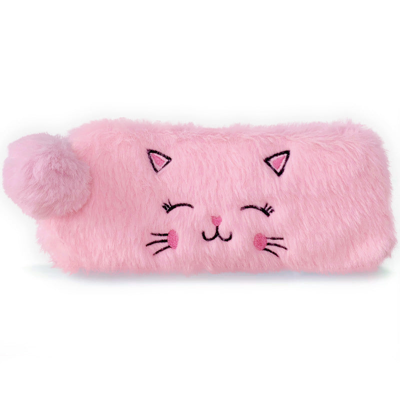 Cartoon Plush Kitten Pen Bags