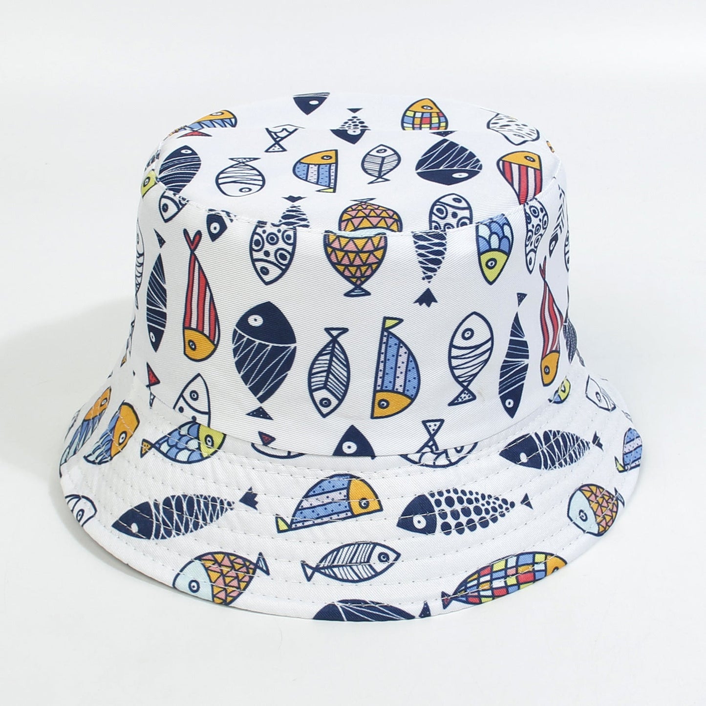 Cotton Polyester Cartoon Rainbow Kids Bucket Hat