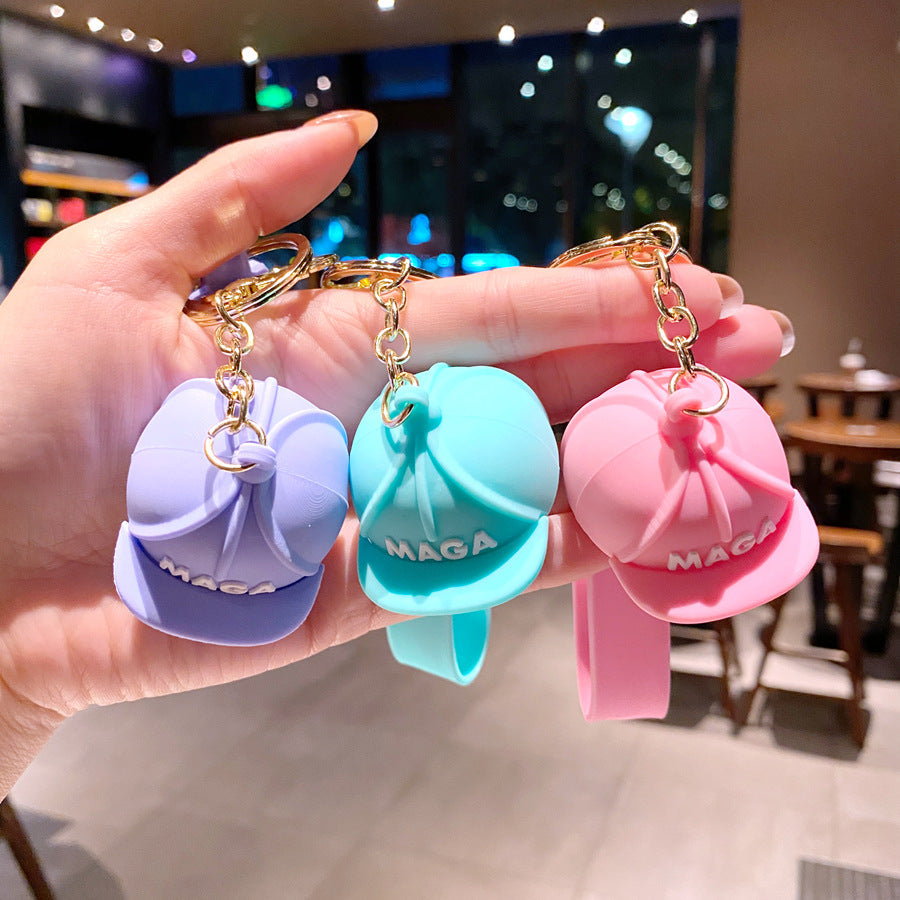 Cartoon Hat PVC Soft Keychain Creative Keychain