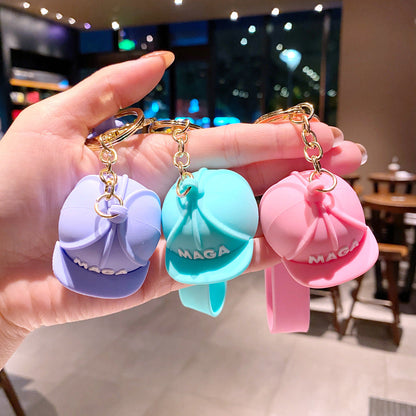 Cartoon Hat PVC Soft Keychain Creative Keychain