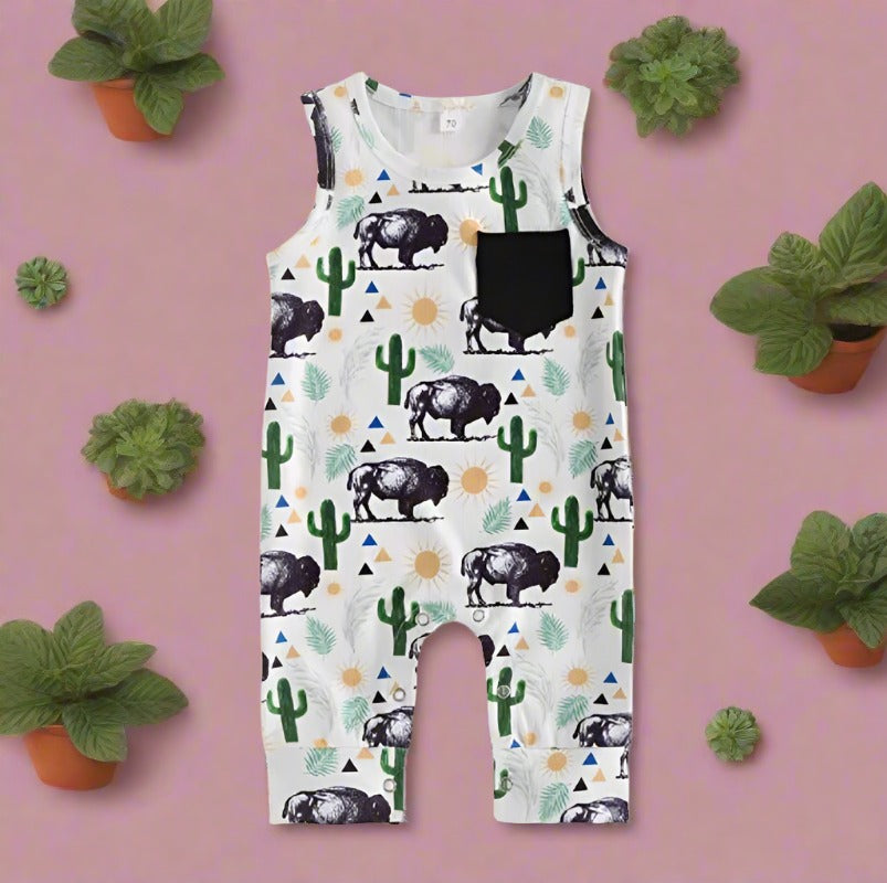 Cotton Boys Cactus Jumpsuit