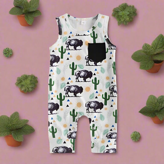 Cotton Boys Cactus Jumpsuit