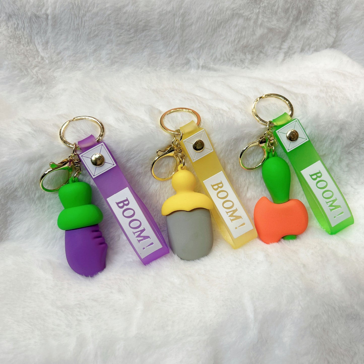 Cartoon Mini Cute Carrot Knife Silicone Keychain