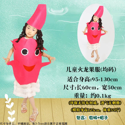 Children's Fruit and Vegetable Costume Environmental-Friendly