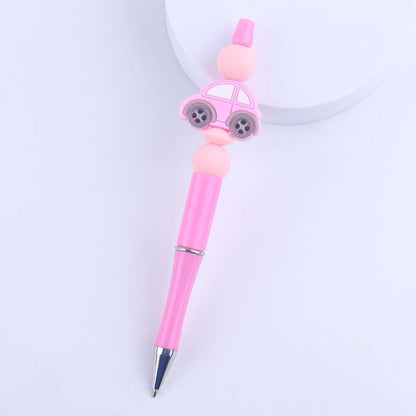 Cartoon Car Silicone Handmade Beaded Ballpoint Pen