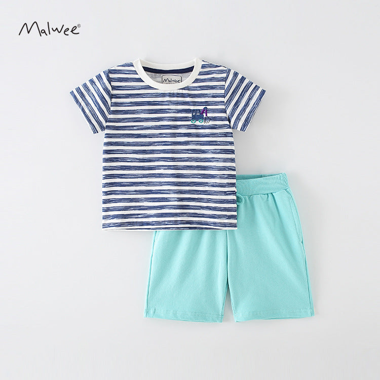 Boys' short sleeved shorts two piece set