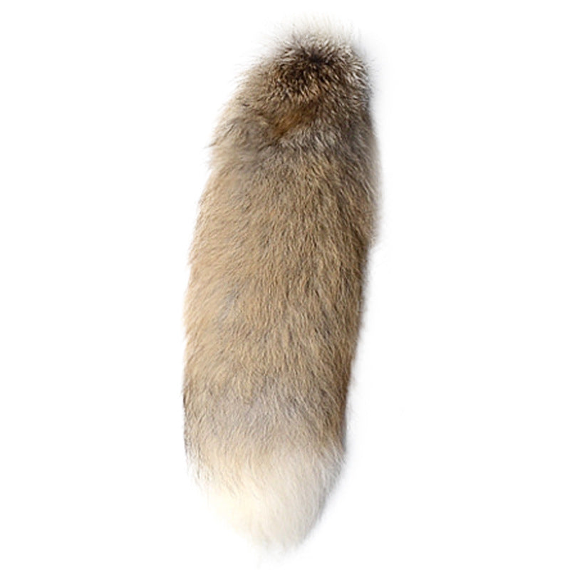 of Oversized Fox Hair Pendant Keychains