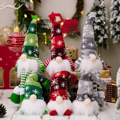 Christmas Decorations Faceless Doll Forest Old Man Snowflake