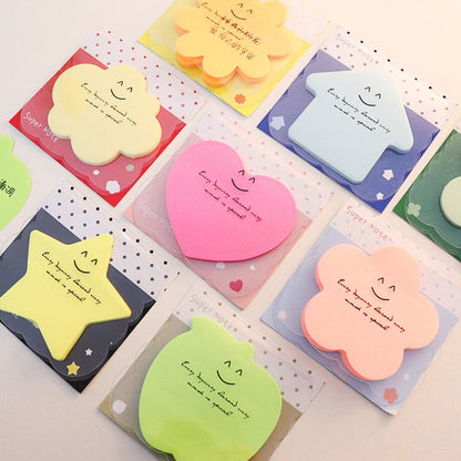 Shaped Fluorescent Note Stickers, Cartoon Paper Convenience Stickers