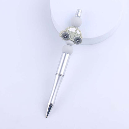 Cartoon Car Silicone Handmade Beaded Ballpoint Pen