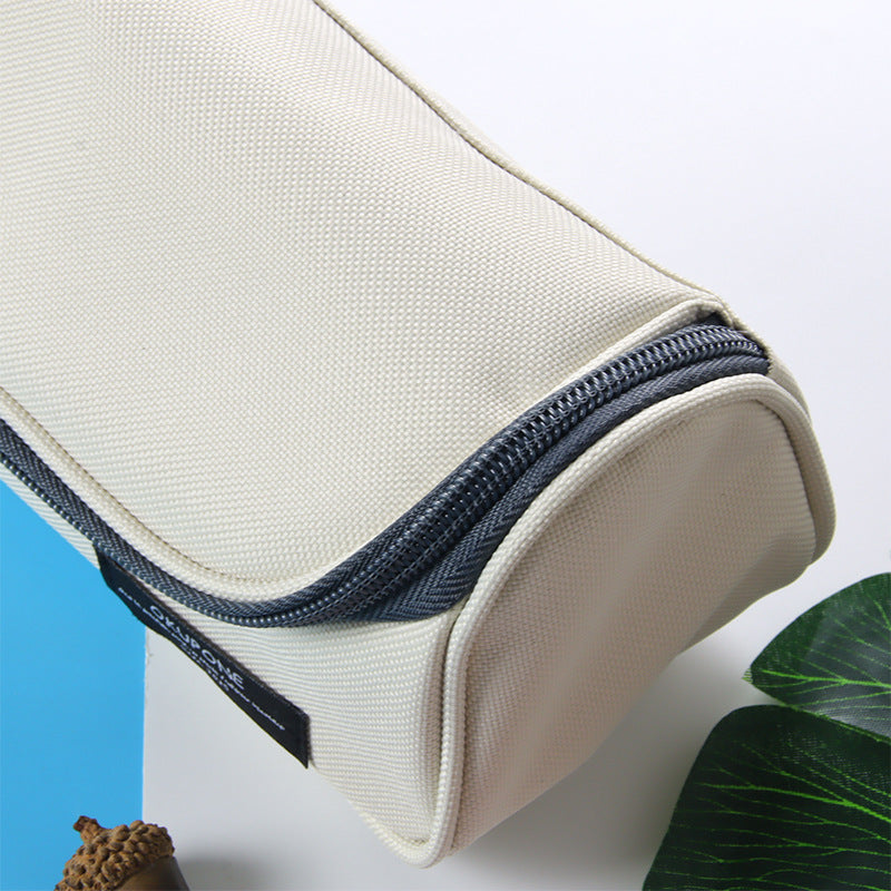 Large Capacity Double Zipper Oxford Cloth Pencil Case