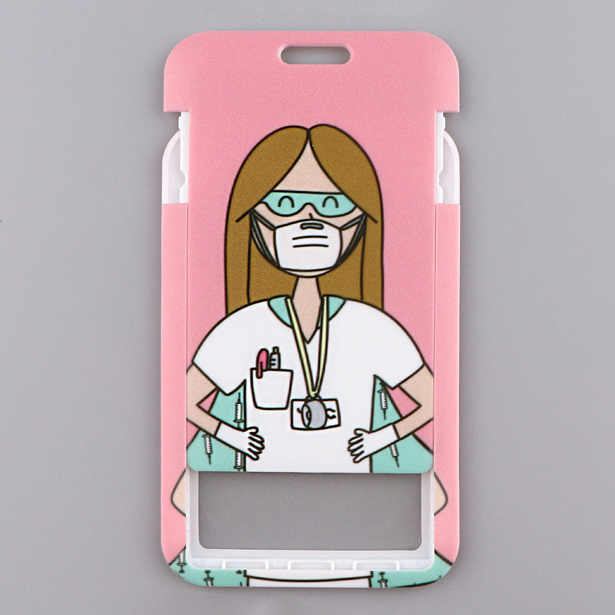 Medical card holder webbing mobile phone lanyard keychain