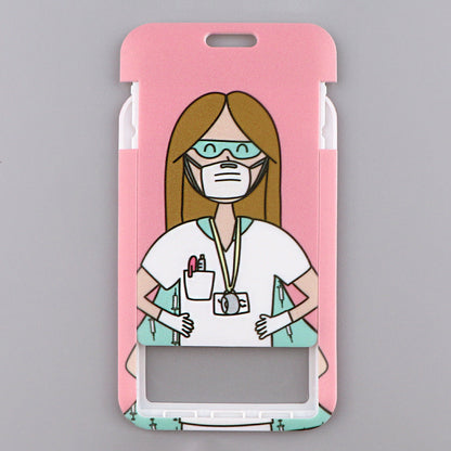 Medical card holder webbing mobile phone lanyard keychain