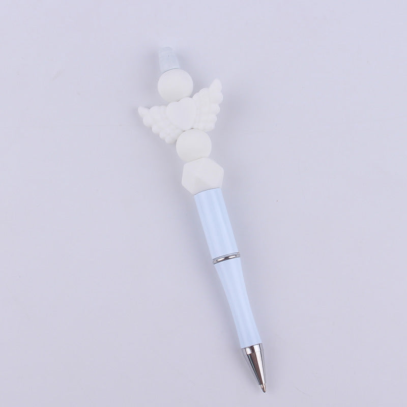 Beadable Pens Handmade Angel Silicone Beaded Ballpoint Pen