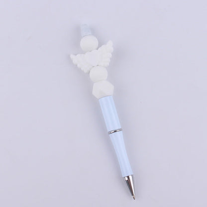 Beadable Pens Handmade Angel Silicone Beaded Ballpoint Pen