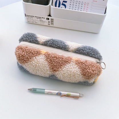 Plush Large Capacity Storage Pencil Bag