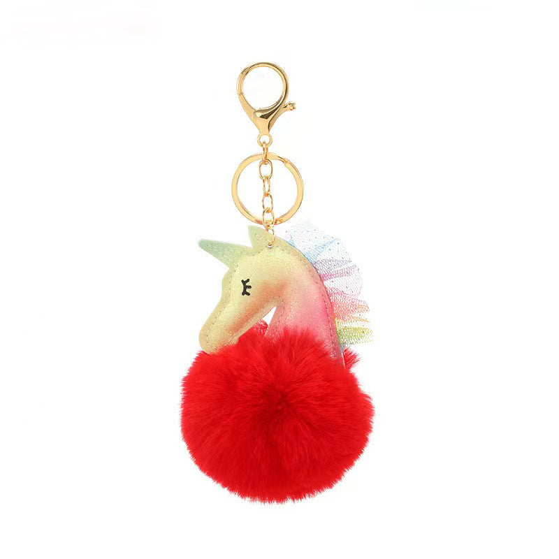 Lace Lace Lace Unicorn Plush Ball Keychains