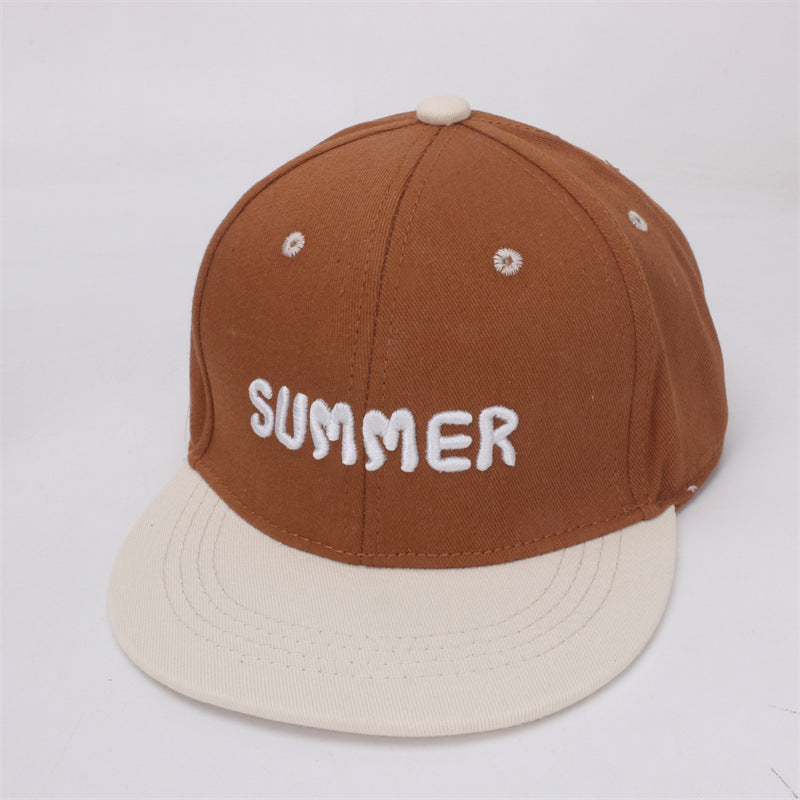 Cotton Polyester Letter Flat Edge Children's Baseball Hat