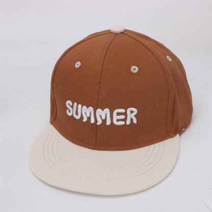 Cotton Polyester Letter Flat Edge Children's Baseball Hat