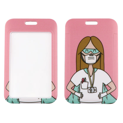 Medical card holder webbing mobile phone lanyard keychain