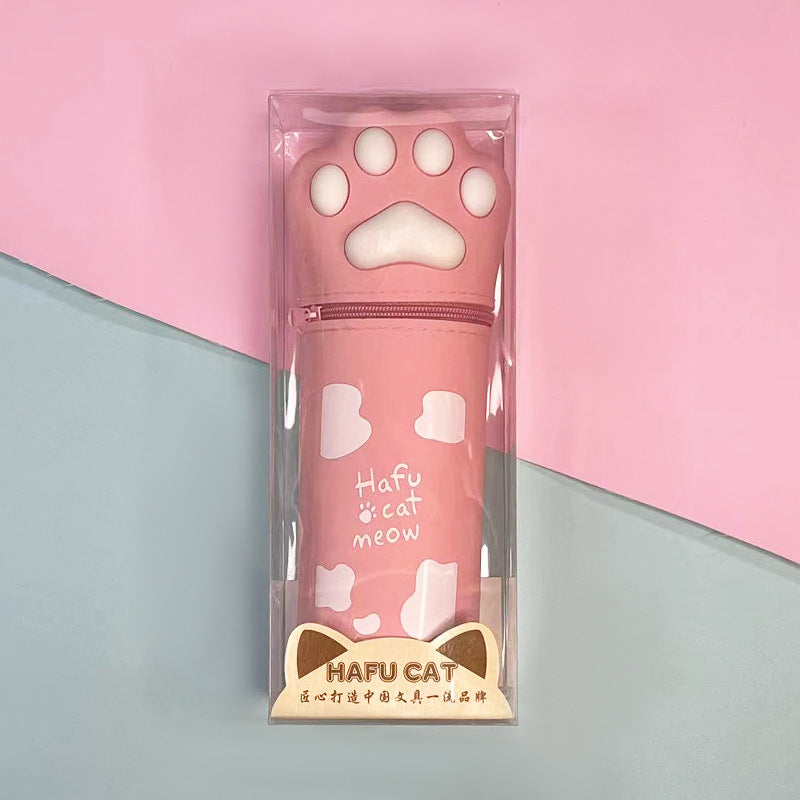 Cartoon Cute Cat Claw Silicone Pen Case Retractable Pen Holder