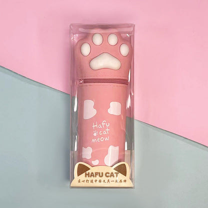 Cartoon Cute Cat Claw Silicone Pen Case Retractable Pen Holder