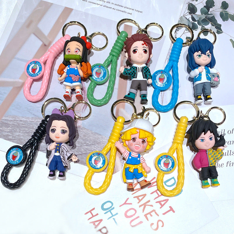 Cartoon Anime PVC Soft Keychain Creative Keychain